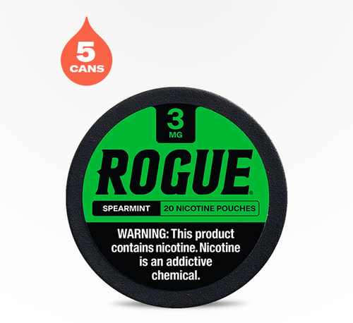 Rogue Nicotine Pouches Spearmint 3 mg 5 pack 20 pouches
