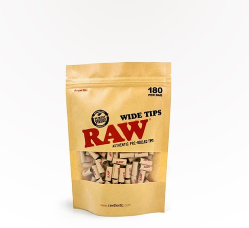 RAW Tips Pre-Rolled Wide 180 count