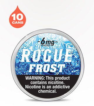 Rogue Nicotine Pouches Frost 6 mg 10 pack 20 pouches
