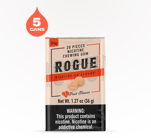 Rogue Nicotine Gum Fruit 2 mg 5 pack 20 pouches