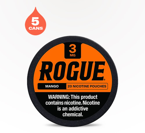 Rogue Nicotine Pouches Mango 3 mg 5 pack 20 pouches