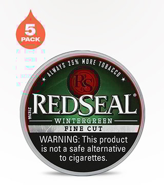 Red Seal Fine Cut Wintergreen 5 pack 1.5 oz