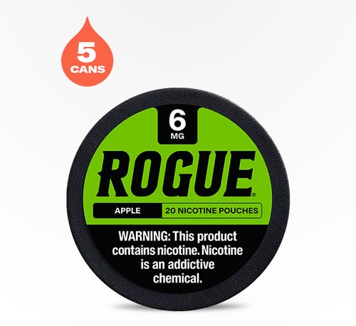 Rogue Nicotine Pouches Apple 6 mg 5 pack 20 pouches