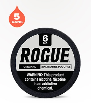 Rogue Nicotine Pouches Original 6 mg 5 pack 20 pouches