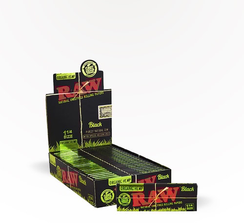 RAW Black 1.25 Organic Hemp Rolling Paper 50 count