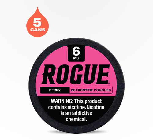 Rogue Nicotine Pouches Berry 6 mg 5 pack 20 pouches