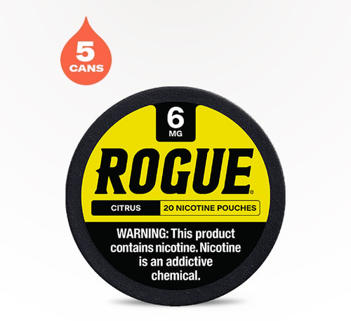 Rogue Nicotine Pouches Citrus 6 mg 5 pack 20 pouches