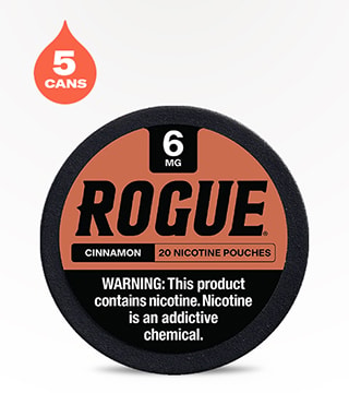 Rogue Nicotine Pouches Cinnamon 6 mg 5 pack 20 pouches