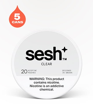 Sesh+ Clear Unflavored 6% 5 pack 20 pouches