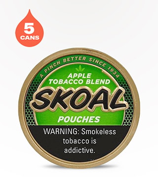 Skoal Pouches Apple 5 pack 20 pouches
