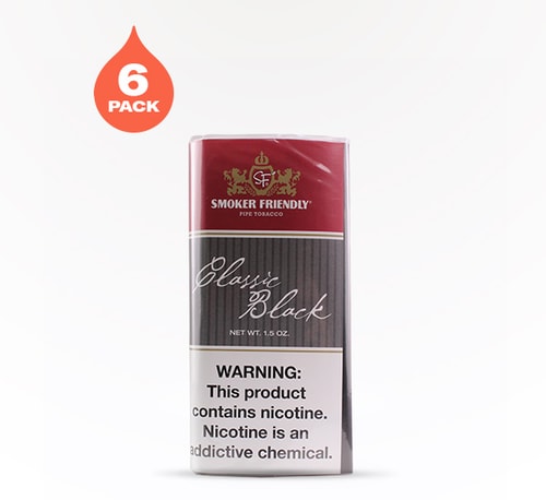 Smoker Friendly Pipe Tobacco Classic Black 6 pack 1.5 oz