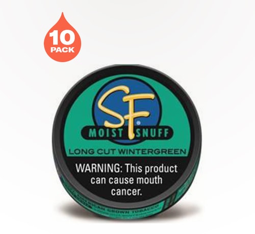 Smoker Friendly Long Cut Wintergreen 10 pack 1.2 oz