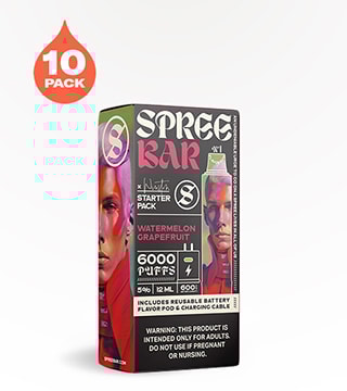 Spree Bar 6000 Kit Watermelon Grapefruit 5% 10 count