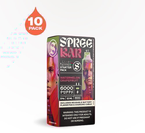 Spree Bar 6000 Kit Watermelon Grapefruit 5% 10 count
