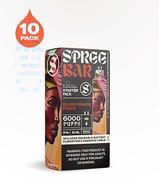 Spree Bar 6000 Kit Blood Orange Peach 5% 10 count