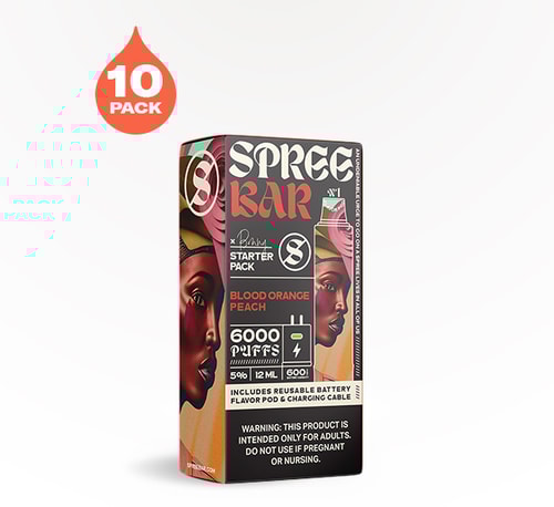 Spree Bar 6000 Kit Blood Orange Peach 5% 10 count