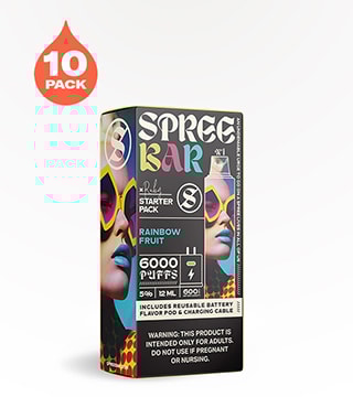 Spree Bar 6000 Kit Rainbow Fruit 5% 10 count