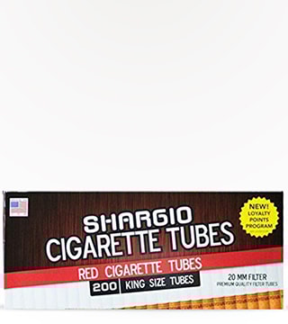 Shargio Full Flavor Red King Size Cigarette Tubes 200 pack