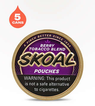 Skoal Pouches Berry 5 pack 20 pouches
