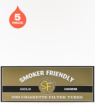 Smoker Friendly Tubes Gold 5 pack 200 count