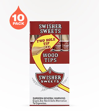 Swisher Sweets BLK Wood Tip 10 pack 5 count