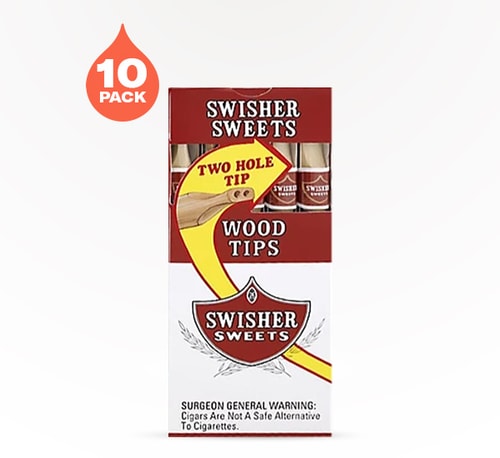 Swisher Sweets BLK Wood Tip 10 pack 5 count