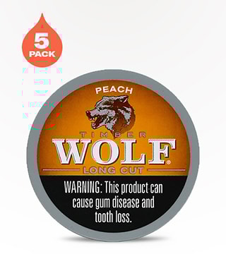 Timber Wolf Long Cut Peach 5 pack 1.2 oz