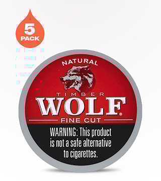 Timber Wolf Fine Cut Natural 5 pack 1.2 oz