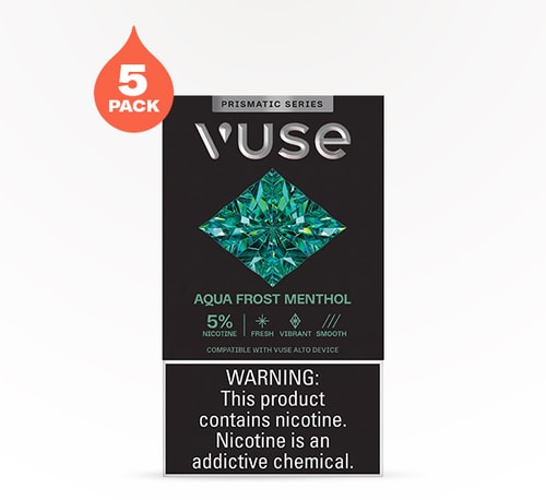 Vuse Alto Prismatic Aqua Frost Menthol 5% 5 pack 3 count