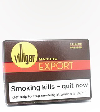 Villiger Export 4 x 37 Short Panatela Maduro 5 count
