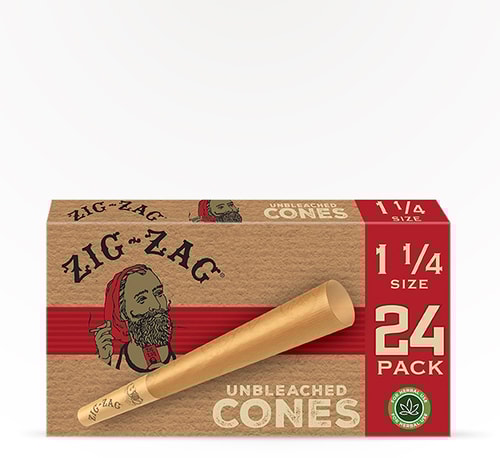 Zig-Zag Cones 1.25 Unbleached Cones 24 count
