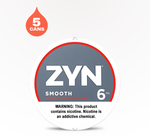 ZYN Smooth 6 mg 5 Pack 15 Pouches