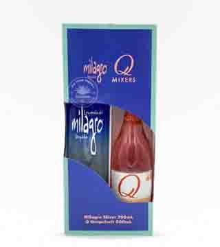 Milagro Silver Tequila Gift Set with Grapefruit Mixer 750ml (Bottle)