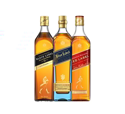 Johnnie Walker Label Sampler A Johnnie Walker for every mood. 3 Bottles