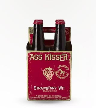 Ass Kisser Stawberry Wit Fruit Beer 4 Bottles (12oz)