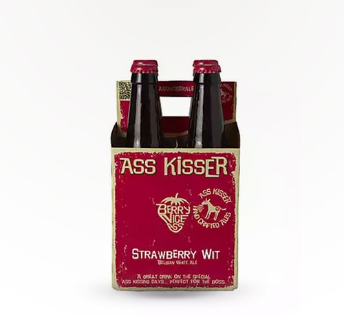 Ass Kisser Stawberry Wit Fruit Beer 4 Bottles (12oz)