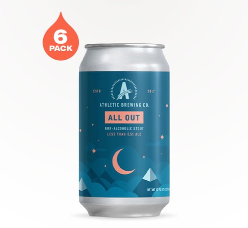 Athletic Brewing Non-Alcoholic All Out Stout 6 Cans 12oz