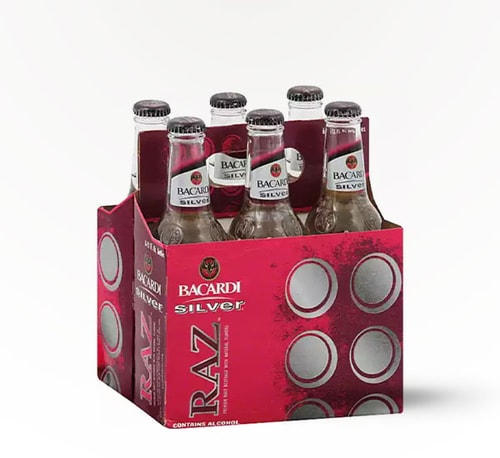 Bacardi Silver Raz 6 Bottles (12oz)