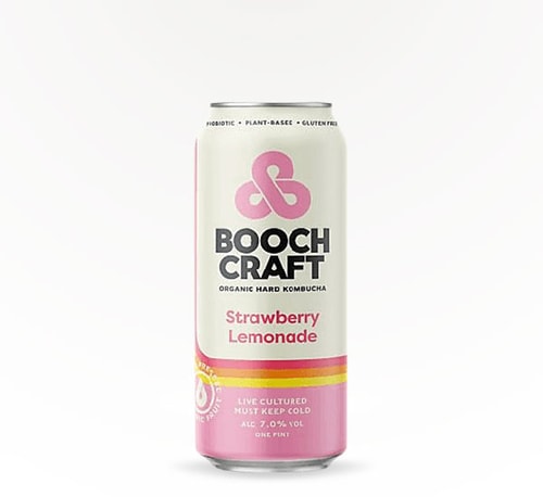 Boochcraft Organic Hard Kombucha Strawberry Lemonade Hard Kombucha 16oz (Can)