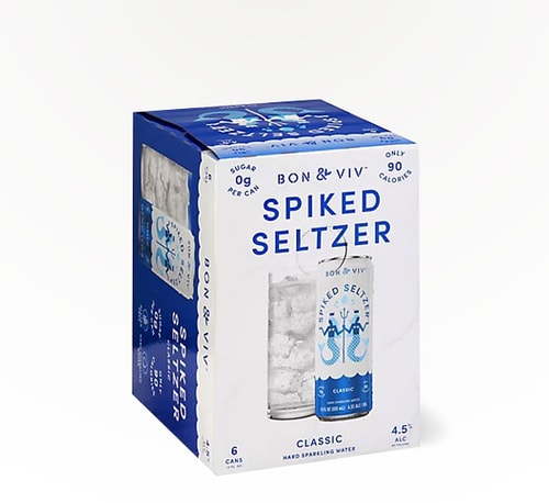 Bon and Viv Spiked Seltzer Classic Hard Sparkling Water 6 Cans (12oz)
