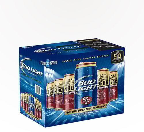 Bud Light Team Cans San Francisco 49ers 30 Cans 12oz