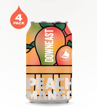 Downeast Cider Peach Mango 4 Cans 12 oz