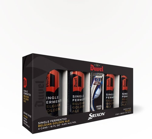 Duvel Belgian Ale Gift Set with Golf Ball 4 Pack (16oz)