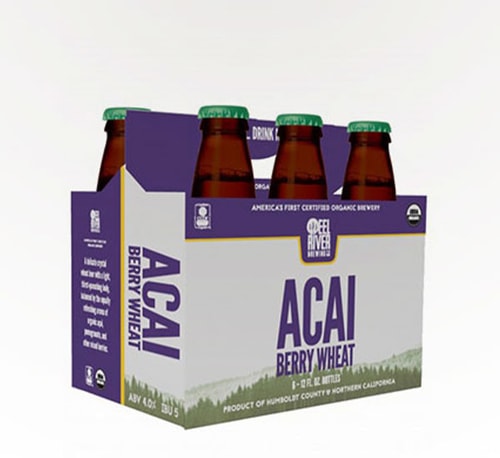 Eel River Acai Berry Wheat Fruit Beer 6 Bottles (12oz)