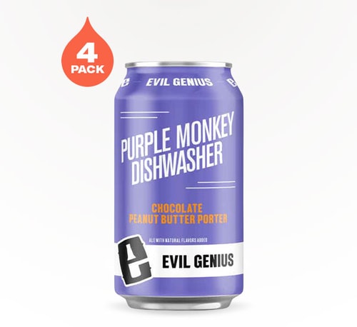 Evil Genius Beer Purple Monkey Dishwasher Porter 4 Pack (16oz)