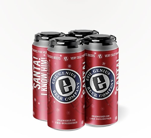 Evil Genius Beer Santa!! I Know HIm! Festive Saison 4 Pack (16oz)