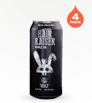 Exhibit 'A' Brewing Hair Raiser Double IPA 4 Cans 16 oz
