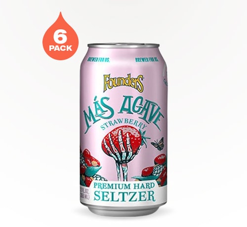 Founders Brewing Más Agave Strawberry Hard Seltzer 6 Cans (12oz)