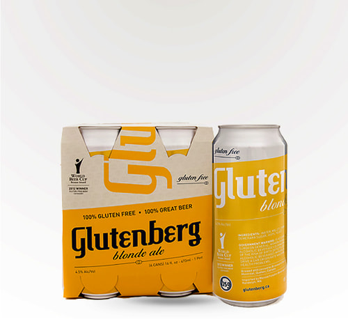 Glutenberg Blonde Ale Light Hybrid Beer 4 Pack (16oz)