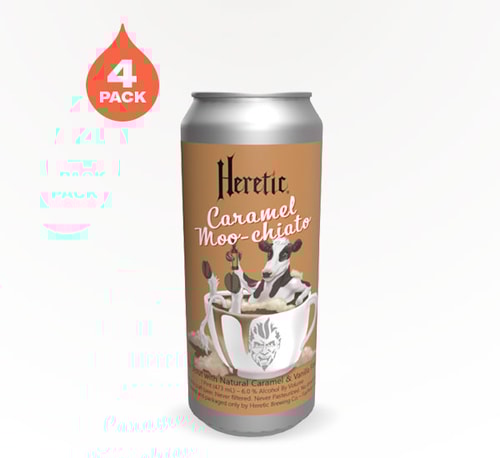 Heretic Brewing Caramel Moo-Chiato Milk Stout 4 Pack (16oz)